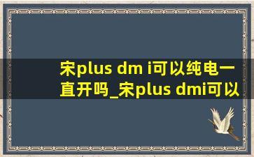 宋plus dm i可以纯电一直开吗_宋plus dmi可以一直纯电开吗